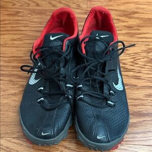 Nike Black and Red Trail Sneakers